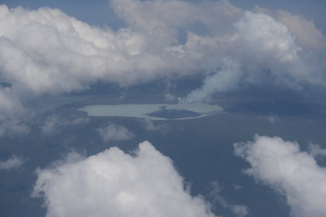 A NZDF Orion flew over Monaro volcano to  monitor its activity