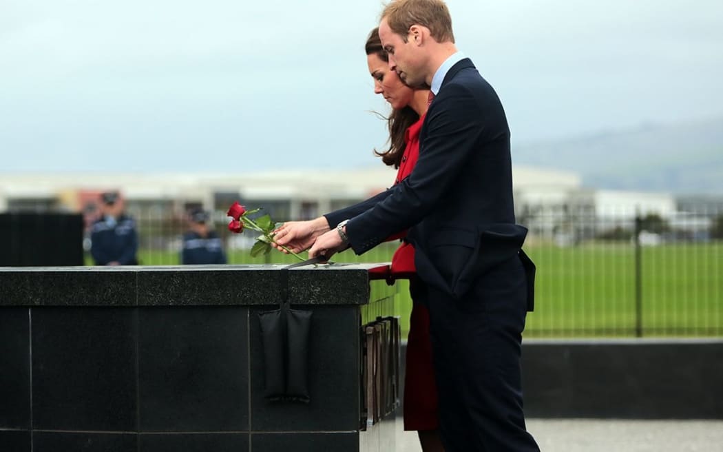 The Duke and Duchess paid their respects to New Zealand airmen.