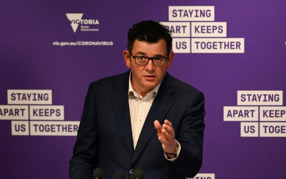 Victorias state premier Daniel Andrews speaks during a press conference in Melbourne on September 6 2020 as the state announced an extension to its strict lockdown law