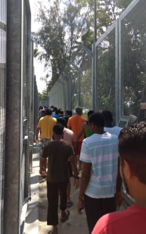 Protest at the Manus Island detention centre 27-8-17.