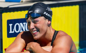 Sophie Pascoe competes in the Women's SB9 100m Breaststroke heats.