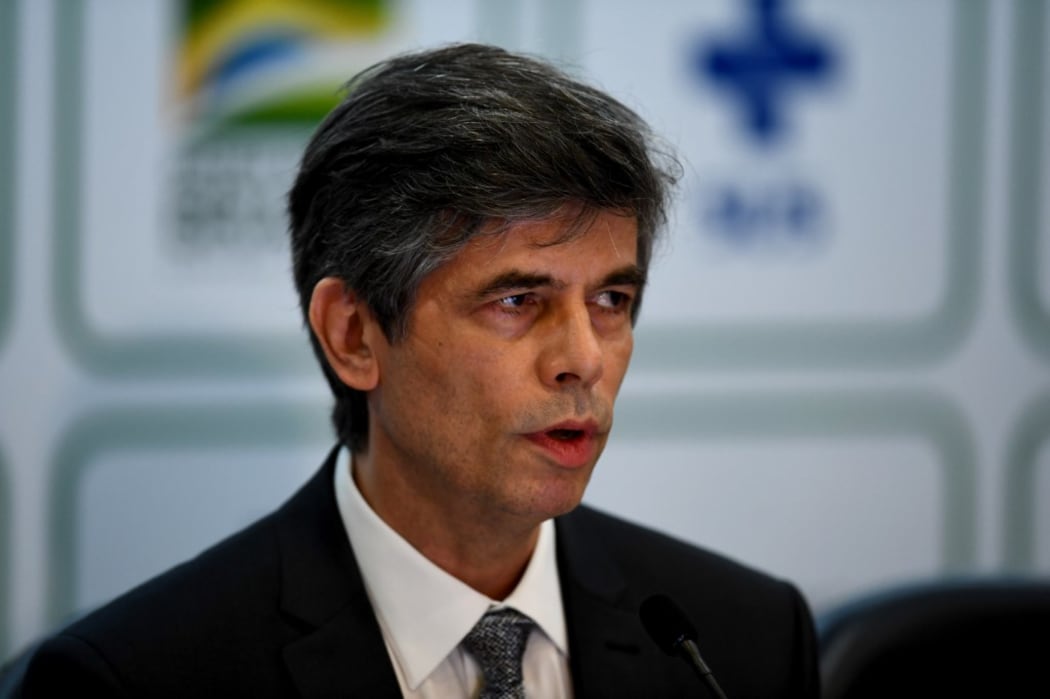 Brazil's outgoing Health Minister Nelson Teich speaks during a press conference at Planalto Palace in Brasilia, on May 15, 2020.