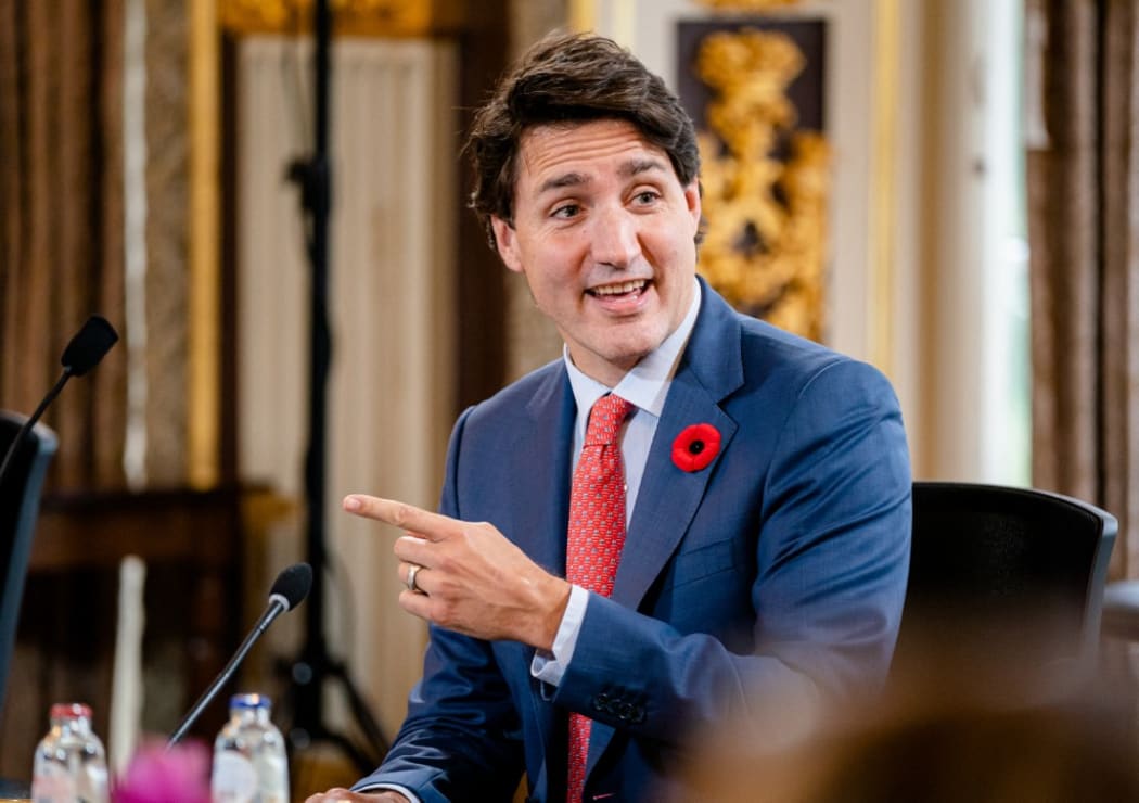 Justin Trudeau during a delegation meeting at the Ministry of General Affairs. They discussed the relationship between Canada and the Netherlands, developments in trade relations and investments, climate and cooperation in the field of defense and security.