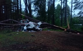 A critically injured person has been freed from the wreckage of a caravan crushed by a falling tree in Balmoral, in Canterbury's Hurunui district, on 26 January 2026.