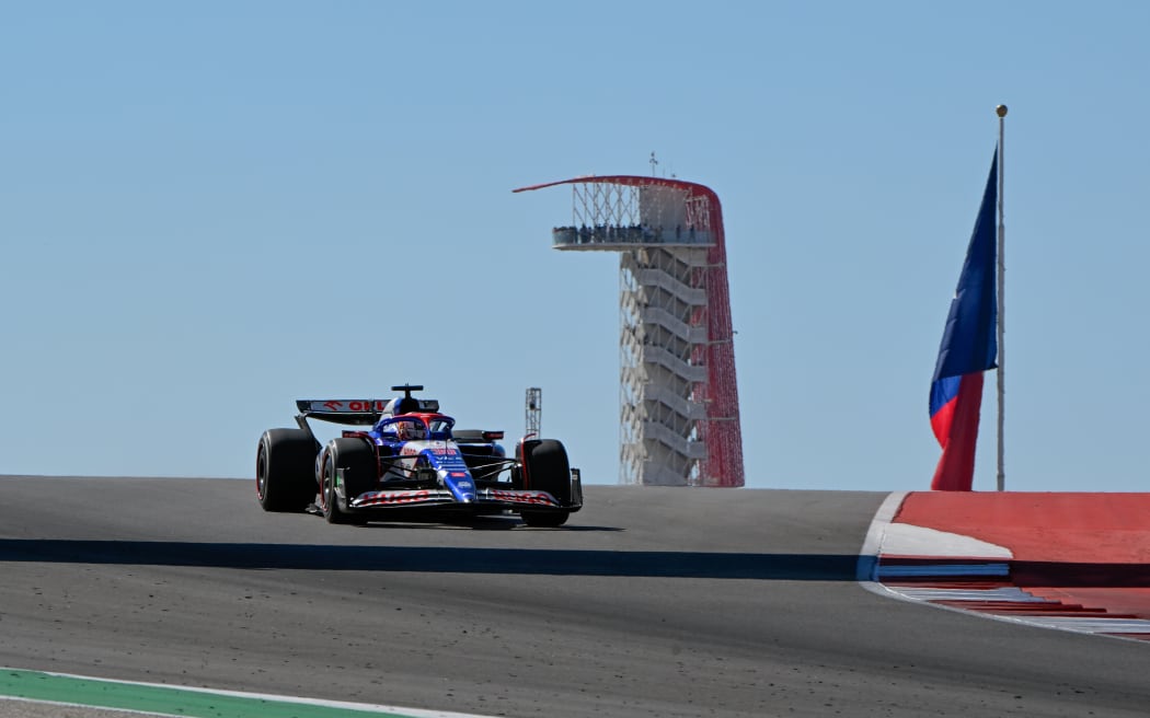 Visa Cash App RB Formula One Team driver Liam Lawson of New Zealand at the 2024 United States Grand Prix at Circuit of The Americas in Austin, Texas.