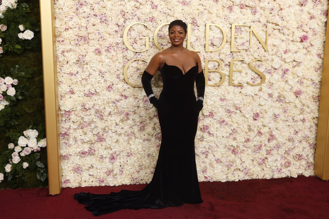 US actress Janelle James arrives for the 82nd annual Golden Globe Awards at the Beverly Hilton hotel in Beverly Hills, California, on January 5, 2025.
