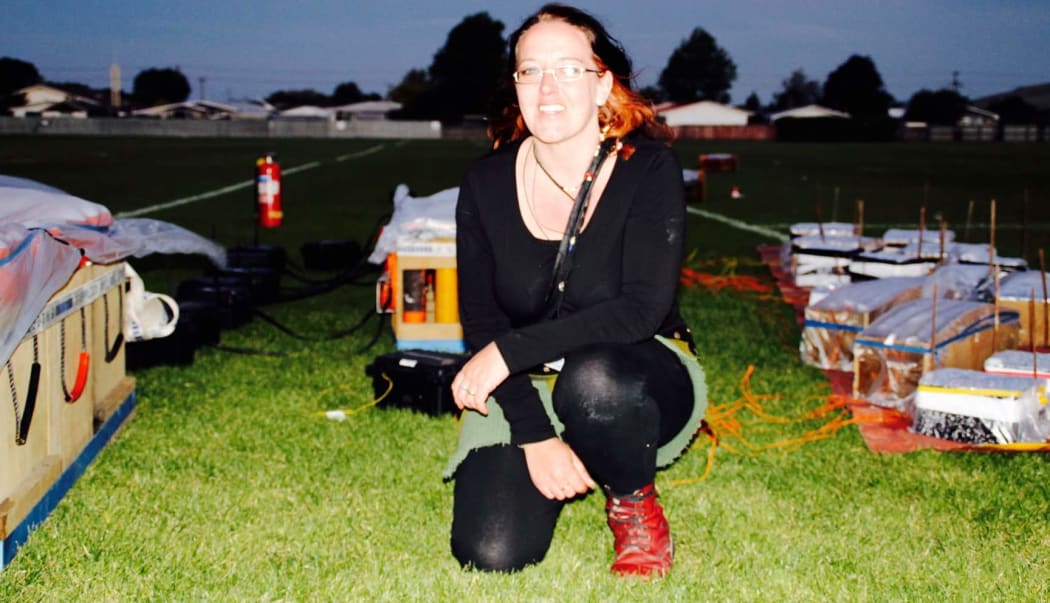 Pyrotechnician Michelle Harris