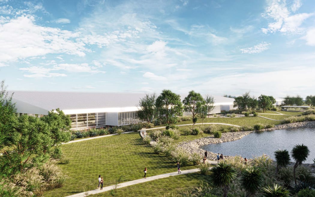 An artist’s rendering of the Fisher & Paykel Healthcare's new Karaka site development once completed.