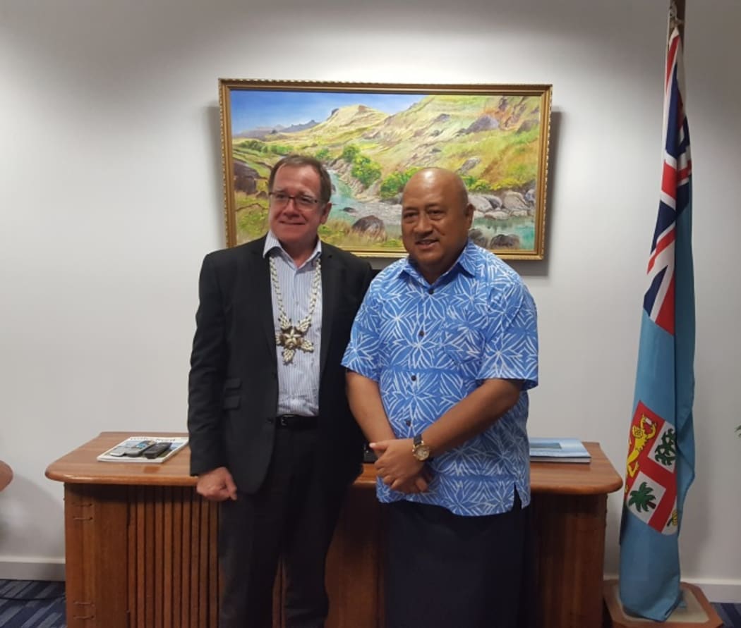 New Zealand and Fiji foreign ministers,
Murray McCully and Ratu Inoke Kubuabola
