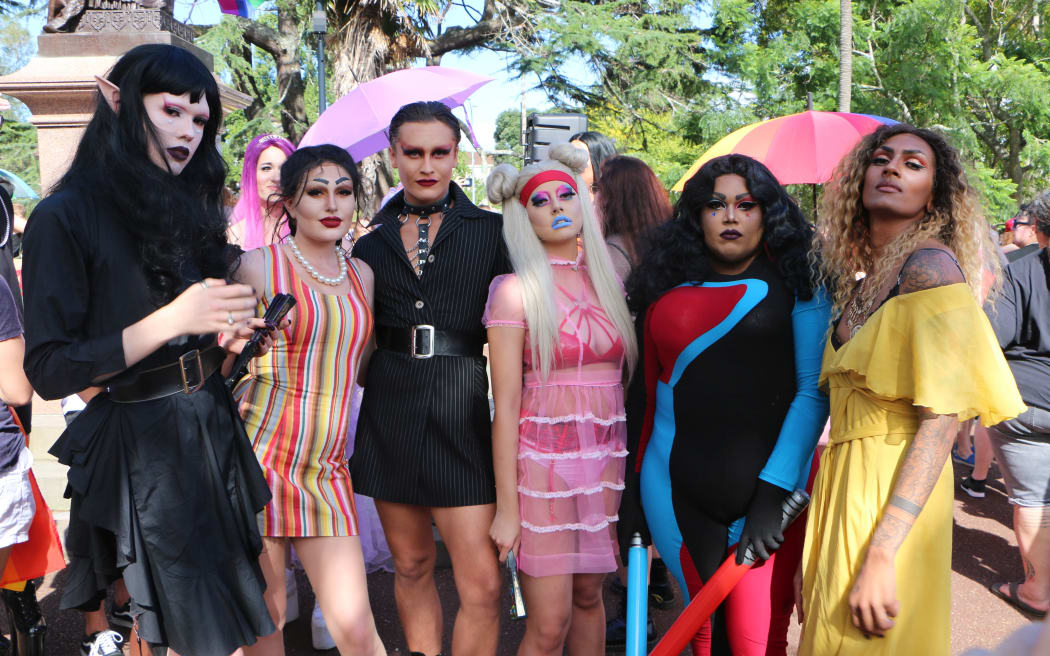 Rex, left, Lala Loopsie, Babyfreekk, Claytorus, Ranikumari, Faux Femm.