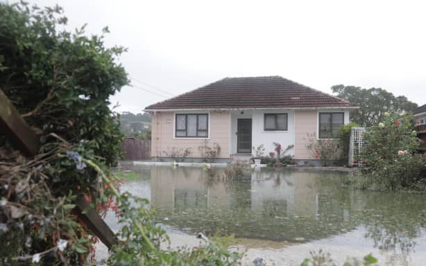 Flooding at a property on O’Donnell Ave in Wesley, Auckland.