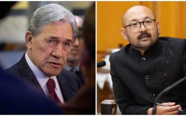 NZ First leader Winston Peters and Green MP Lawrence Xu-Nan.
