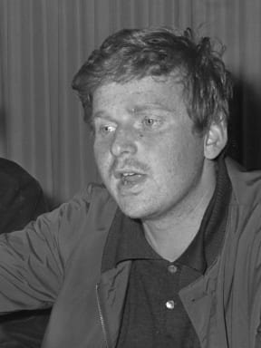 Daniel Cohn-Bendit, aka 'Danny the Red', who went on to lead the  European Greens–European Free Alliance group in the European Parliament until 2014.