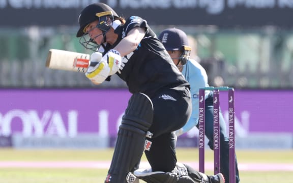 Katey Martin in action for the White Ferns