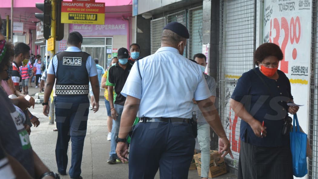 Police ensure Covid-19 protocols are observed by the public.