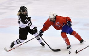 Ice Ferns in action against Croatia at the International Ice Hockey Federation Tournament in Romania