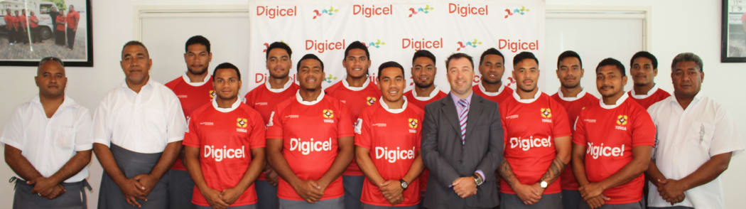 The Tongan sevens team competing at the Hong Kong Qualifier.