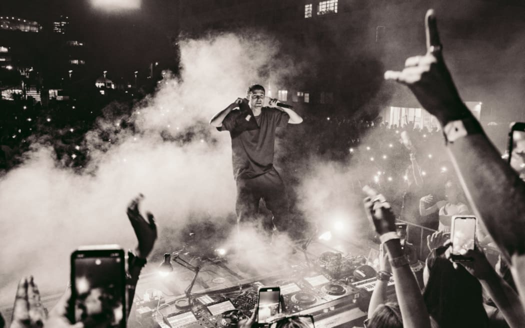 UK DJ Fred again.. (Fred Gibson) performs at Waitangi Park in Wellington, on Friday 22 March, 2024.