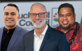 Auckland's 21 local board chairs unite in opposition to a $17.6 million budget shortfall, with Ōtara-Papatoetoe among the hardest hit. Left to right: Deputy Chair of Henderson-Massey Local Board Dr Will Flavell, Auckland Mayor Wayne Brown, Chair of the Ōtara-Papatoetoe Local Board Apulu Reece Autagavaia.