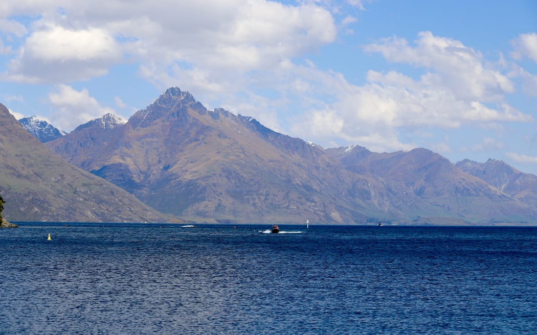 A view over Lake Wakatipu from Queenstown.