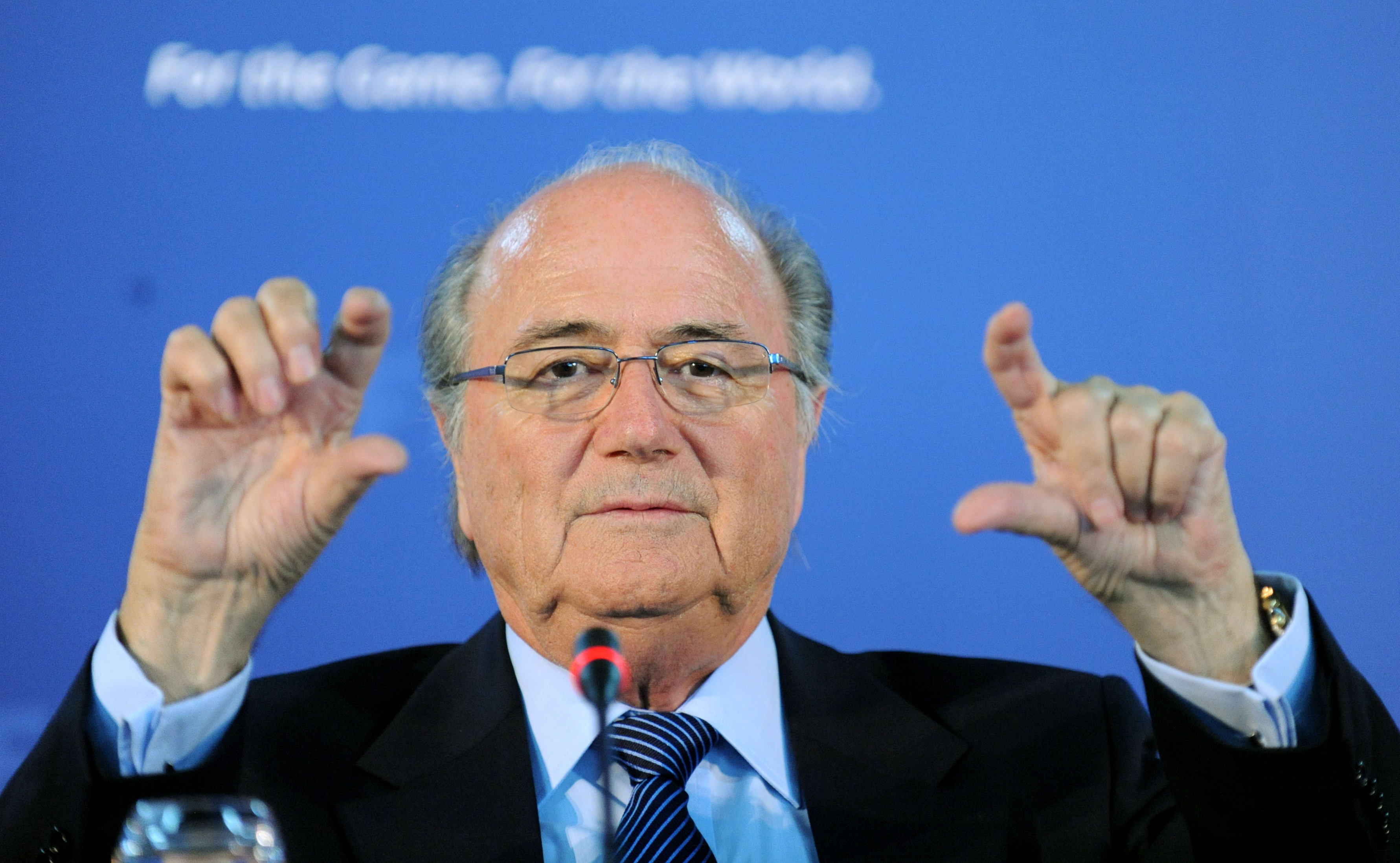 FIFA President Joseph Blatter in Cape Town, South Africa, 2009.