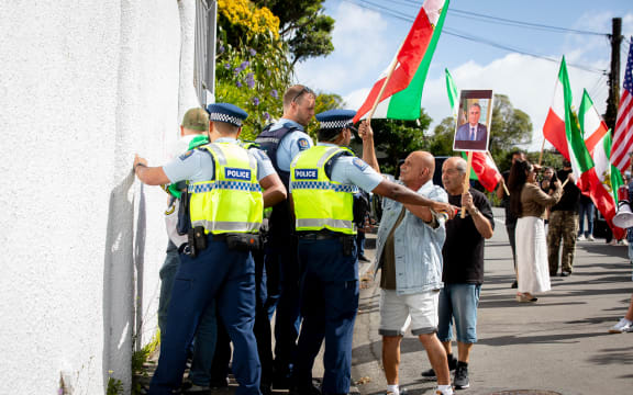 Iranian Embassy protest - Wellington 13 January 2026