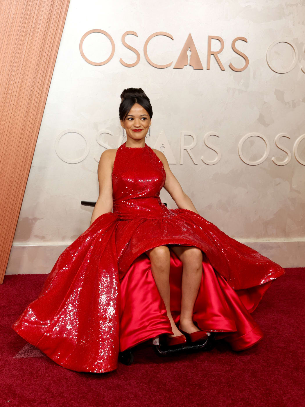 HOLLYWOOD, CALIFORNIA - MARCH 02: Marissa Bode attends the 97th Annual Oscars at Dolby Theatre on March 02, 2025 in Hollywood, California.   Mike Coppola/Getty Images/AFP (Photo by Mike Coppola / GETTY IMAGES NORTH AMERICA / Getty Images via AFP)