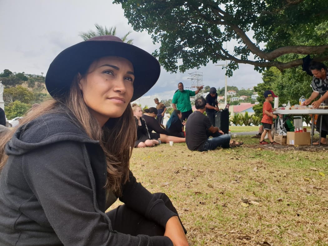 Pania Newton listens to stories about the Pākaitore occupation in 1995.