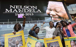South Africans at Nelson Mandela memorial.