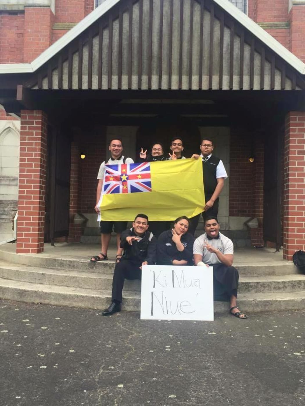 Students at Auckland's Wesley College celebrate Niue Language, Niue Youth Network.