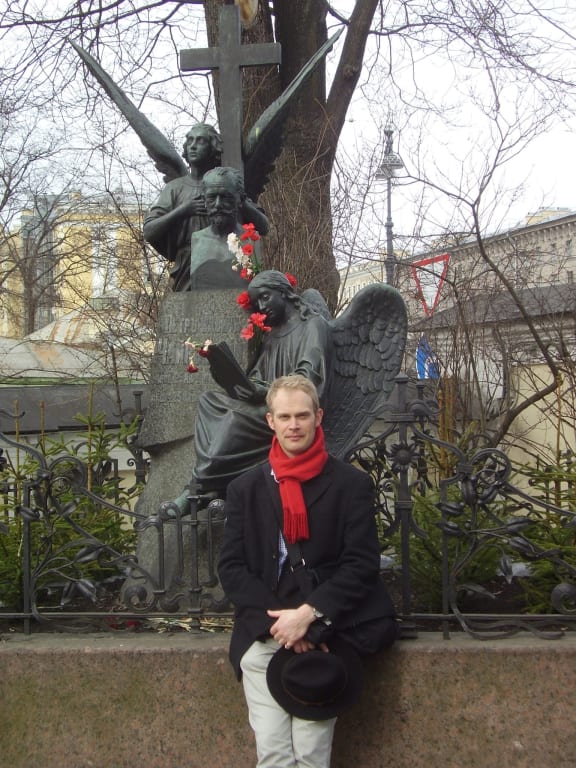 Grave of composer Peter Iliych Tchaikovsky, Tikhvin Cemetery, St. Petersburg
