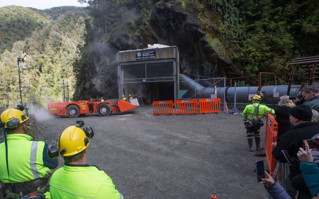 The last concrete block is removed from the 30m seal at Pike River Mine.