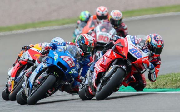 The Spaniard Jorge Martin 89 of Team Pramac Racing and Alex Rins 42 of Team Suzuki.