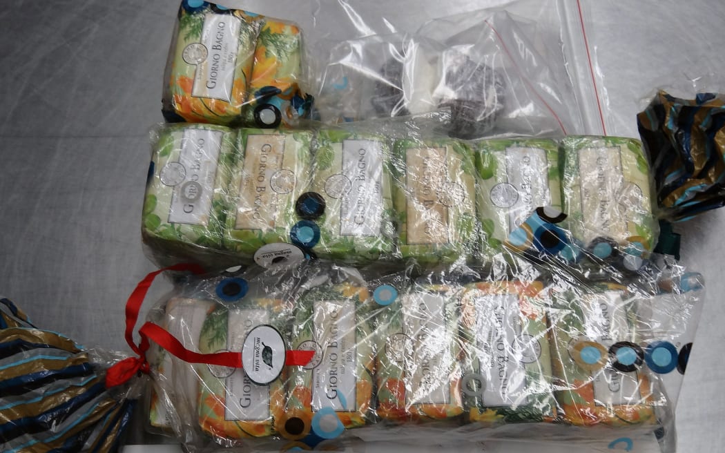 Cocaine was hidden in multiple bars of soap being carried by a 91-year-old man.