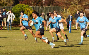 Siua Maile runs the ball up for his Shirley club in Christchurch