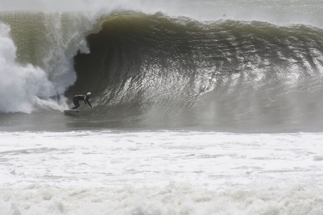 Jarred Hancox surfing the Wedge.