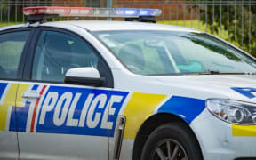 Close up of a police car.