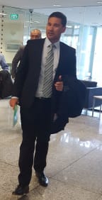 Te Ohu Kaimoana chairman Jamie Tuuta arriving at Parliament.