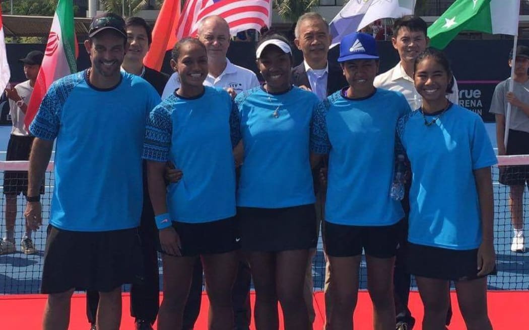 The Pacific Oceania Fed Cup team in Thailand.