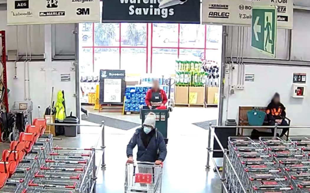 Police released a photo of a man they believe is Tom Phillips at Bunnings Te Rapa, Hamilton.