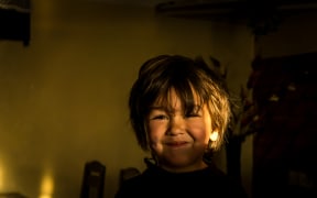 cute kid with grubby face