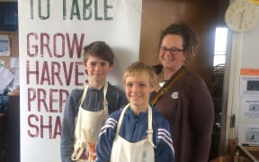 Root to Tip Cooking Challenge winners Otis Swallow and Noah Cobby from Diamond Harbour School