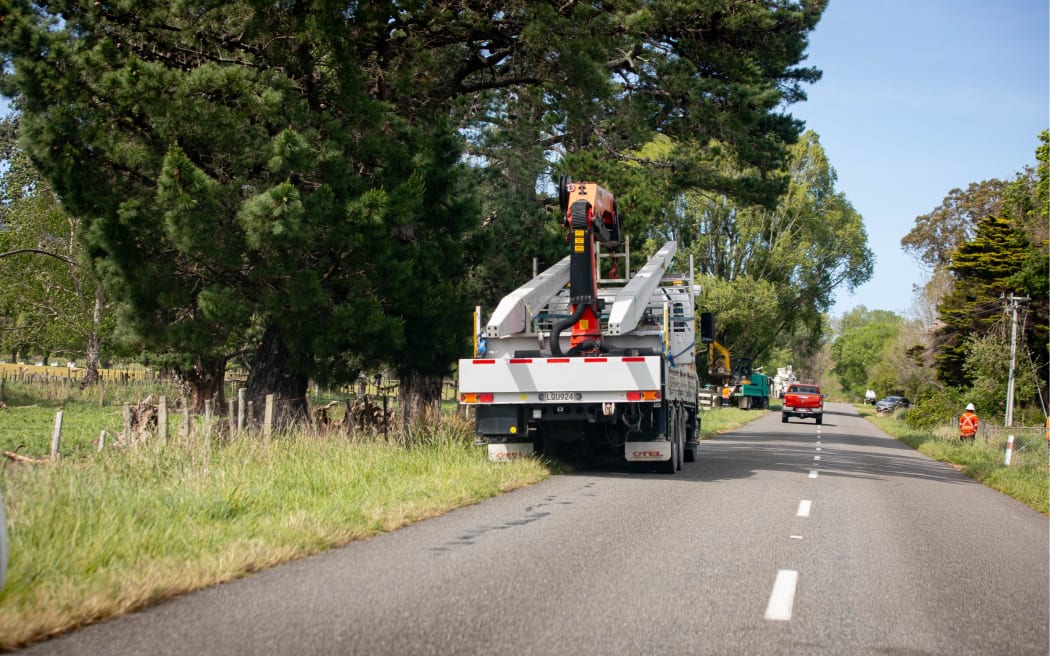 Power lines down in Riversdale in Wairarapa