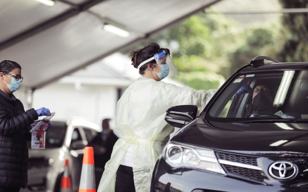 Hataitai Park Covid-19 testing centre - Wellington in alert level 2 on 24 June 2021