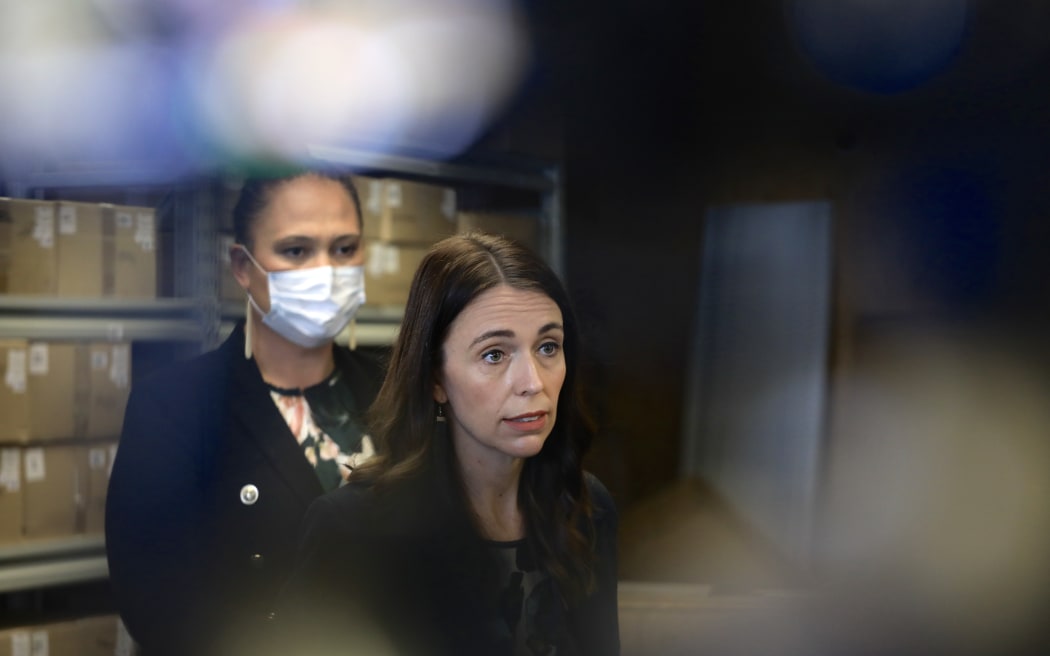 Prime Minister Jacinda Ardern with Social Development Minister Carmel Sepuloni in Auckland to celebrate the success of the Mana in Mahi programme.
