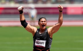 New Zealand's Dame Val Adams, Shotput Final, Olympic Stadium,