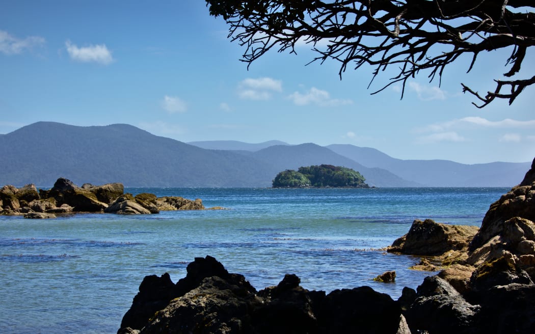 The view towards Tamihau Island from Ulva Island, off the coast of Stewart Island.