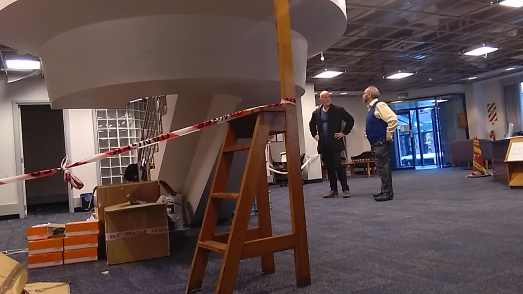 Law librarian Robin Anderson at the library, which is undergoing refurbishment after the damage from the Kaikōura earthquake.