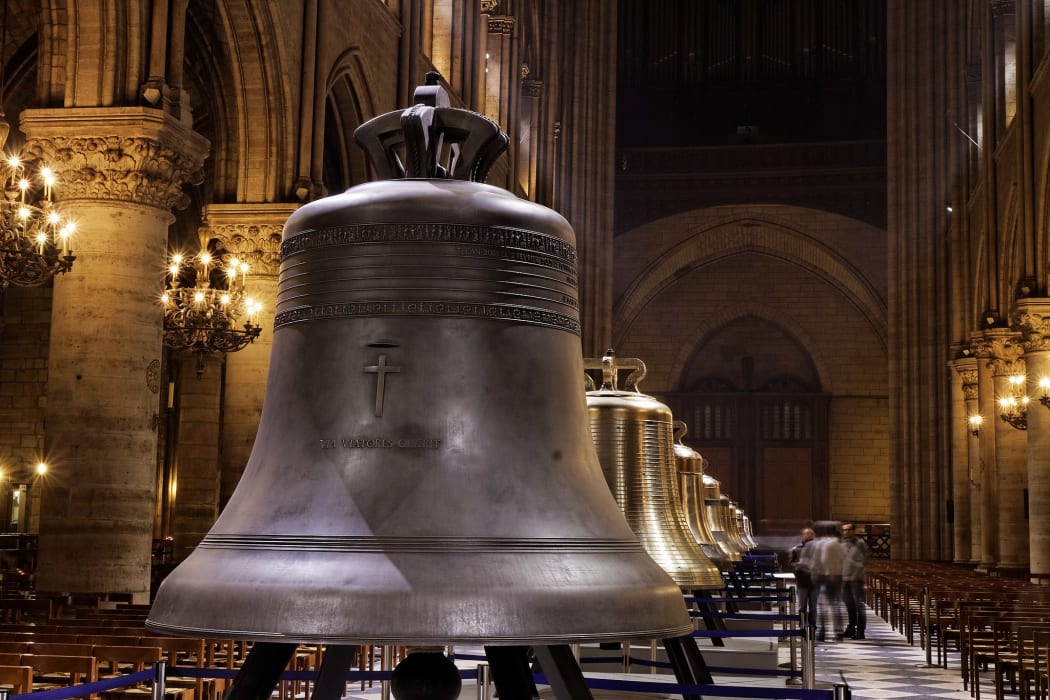 The bells of Notre Dame Cathedral on display in 2013