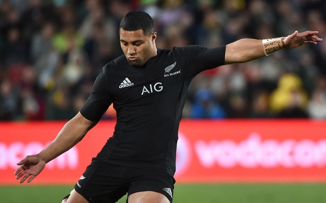 Lima Sopoaga on debut for All Blacks vs South Africa 2015.
